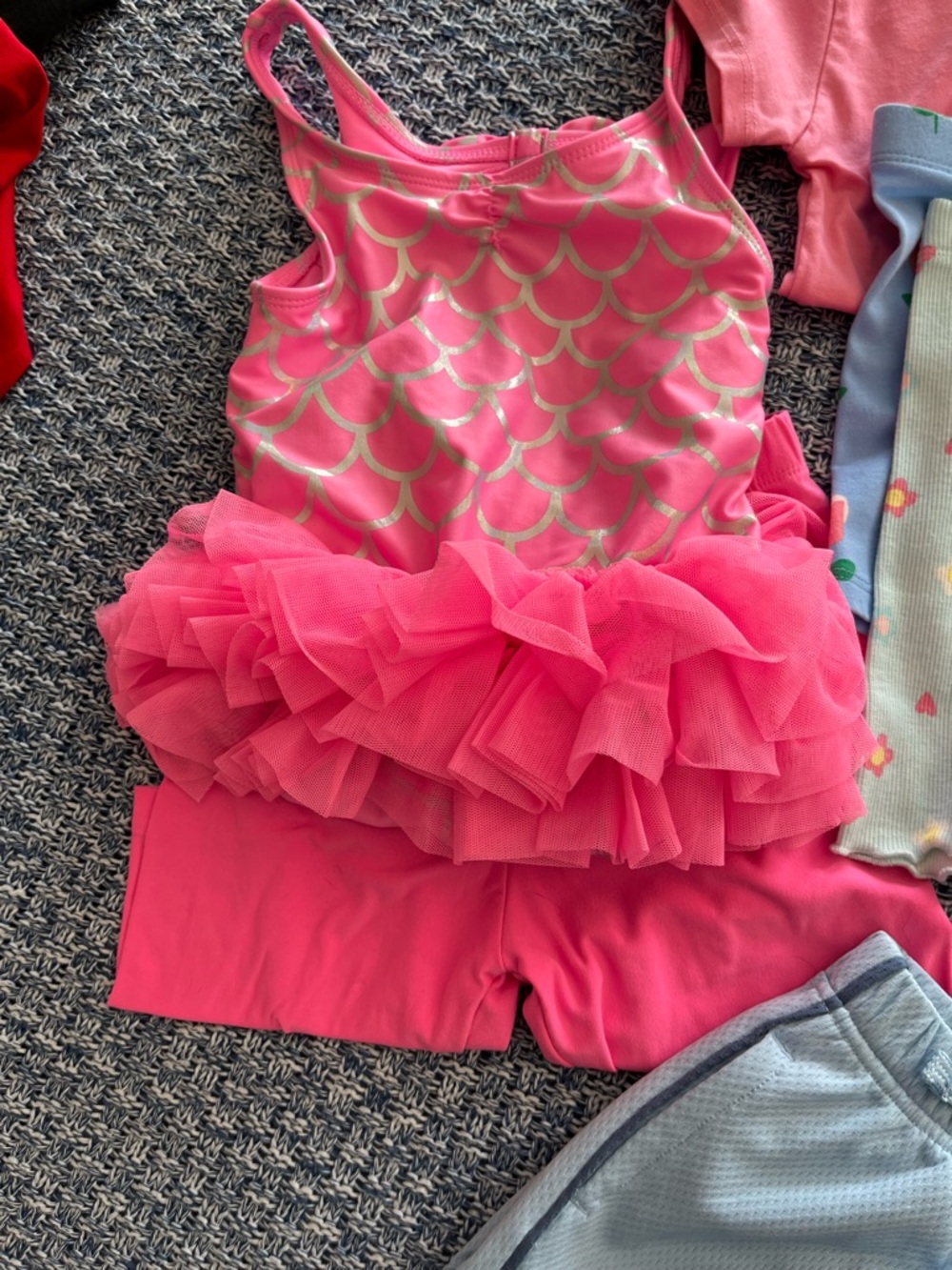 Cat & Jack Girls Mix Swim & Play Set - Pink, Blue, Pastel Rainbow, Mint Fits 5T - Picture 6 of 8